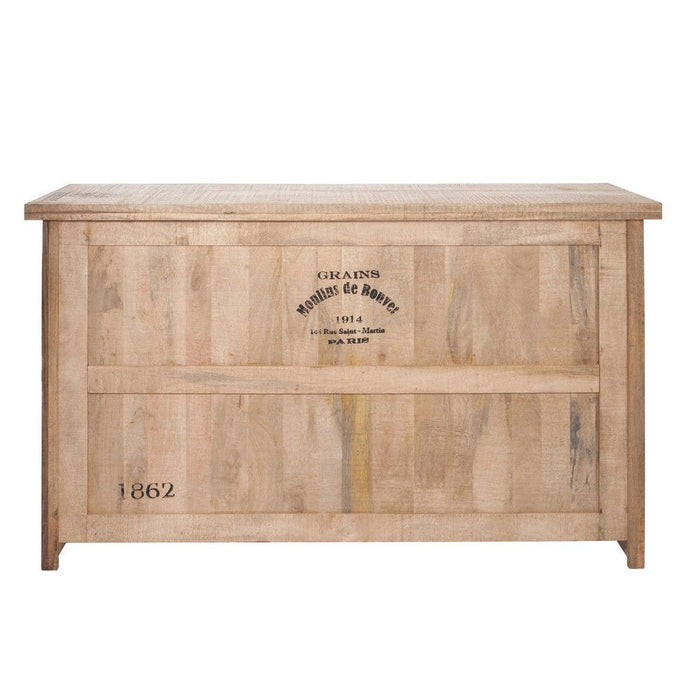 Bar 3laden+3planken hout naturel-Wijnrekken-J-Line