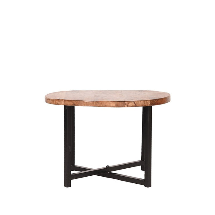 Label51 Bijzettafel Dex - Rough - Mangohout - Rond - 60 cm-Bijzettafels-LABEL51