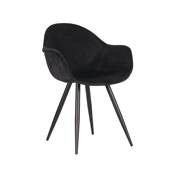 Label51 Eetkamerstoel Forli - Zwart - Fluweel-Eetkamerstoelen-LABEL51