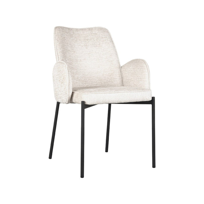 Label51 Eetkamerstoel Joni - crème - Fluweel-Eetkamerstoelen-LABEL51