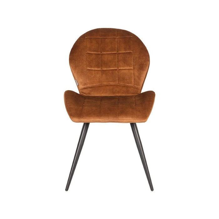 Label51 Eetkamerstoel Sil 51x64x87 cm Oker | Velours-Eetkamerstoelen-LABEL51
