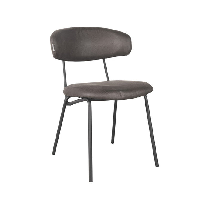 Label51 Eetkamerstoel Zack - Antraciet - Micro Suede-Eetkamerstoelen-LABEL51