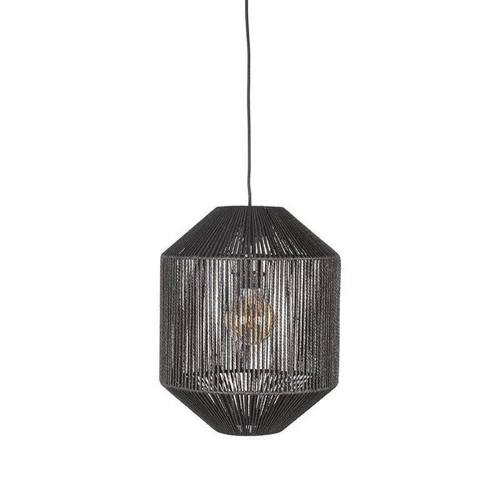 Label51 Hanglamp Ibiza - Zwart - Jute - 1-Lichts Cilinder-Hanglampen-LABEL51