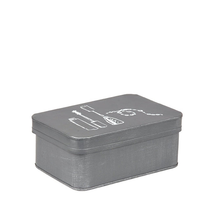 Label51 Make-Up opbergkist - Grijs - Metaal-Opbergdozen en manden-LABEL51