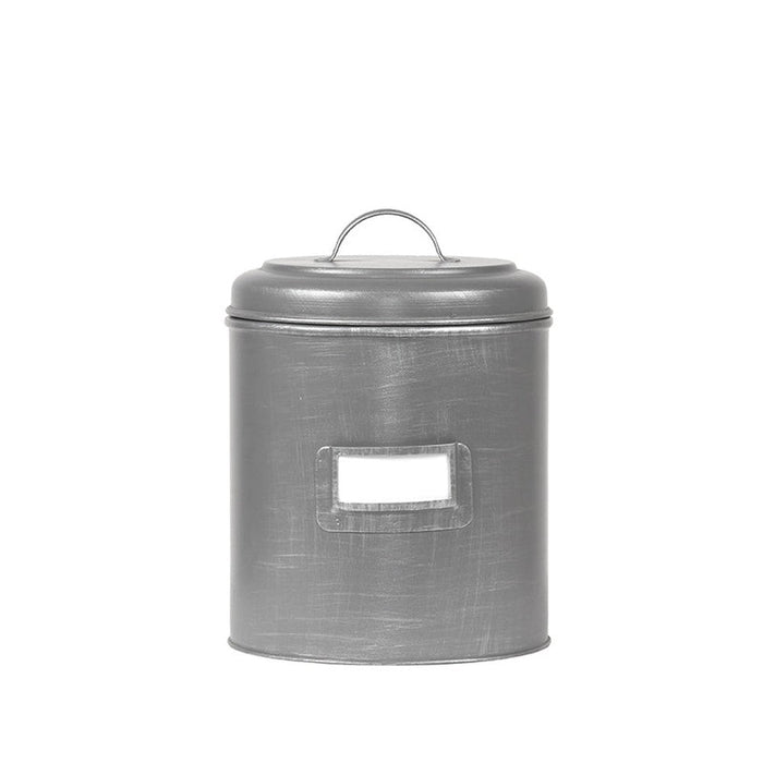 Label51 Opbergblik - Antiek grijs - Metaal - L - 18x18x24 cm-Opbergdozen en manden-LABEL51