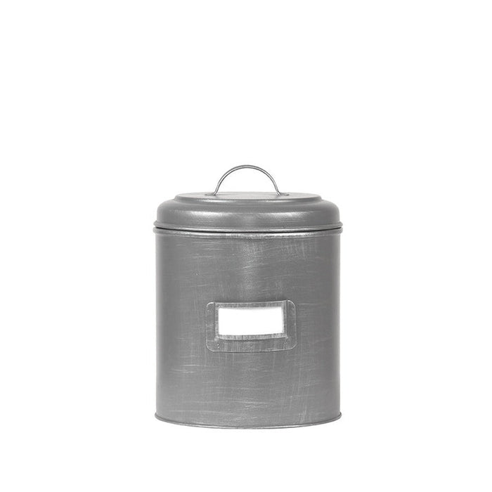 Label51 Opbergblik - Antiek grijs - Metaal - M - 14x14x20 cm-Opbergdozen en manden-LABEL51