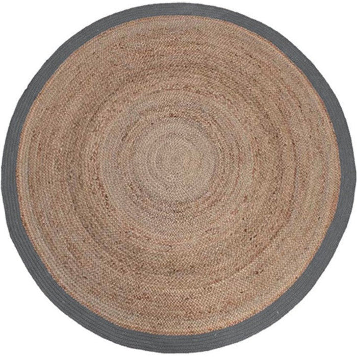Label51 Vloerkleden Jute - Grijs - Jute - 90x90 cm-Ronde vloerkleden-LABEL51