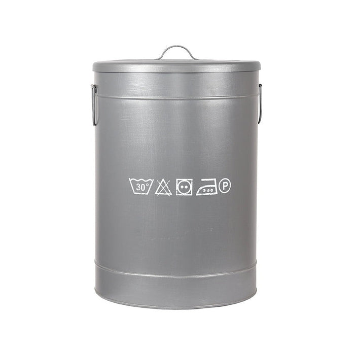 Label51 Wasmand - Grijs - Metaal - L-Opbergdozen en manden-LABEL51
