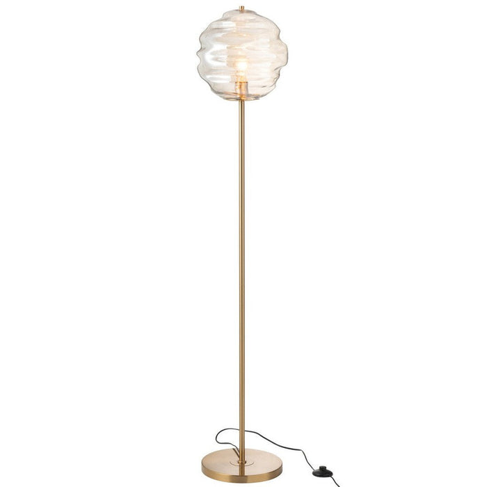 Staanlamp Glas licht cognac-Vloerlampen-J-Line