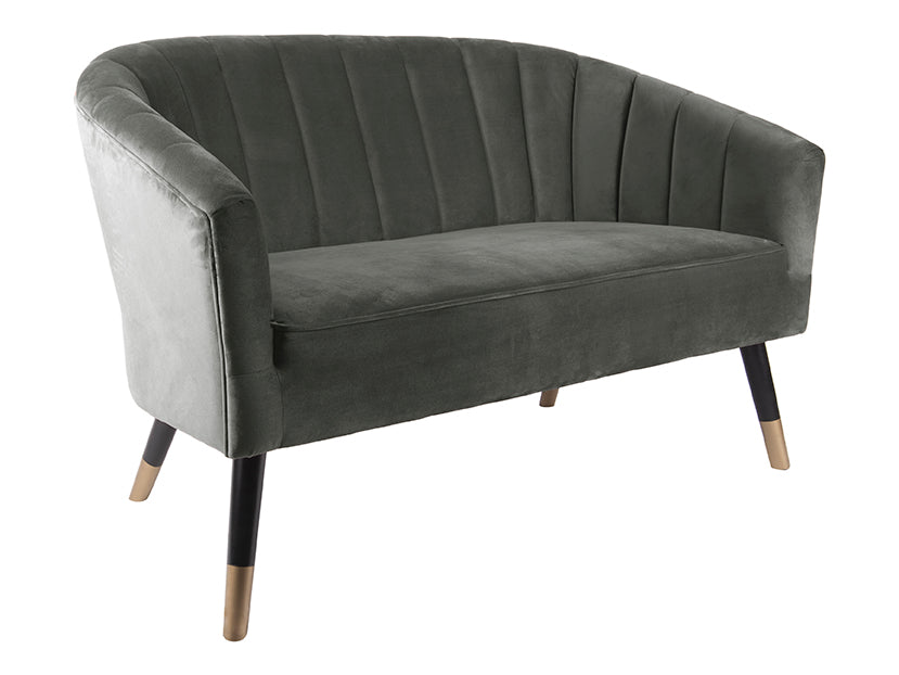 2-Zitsbank Royal - Velvet Taupe Groen - 128x71x80cm-2-Zitsbanken-Leitmotiv