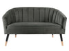 2-Zitsbank Royal - Velvet Taupe Groen - 128x71x80cm-2-Zitsbanken-Leitmotiv