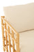Armstoel Elise+kussen rotan/textiel naturel/wit-Fauteuils-J-Line