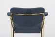 Armstoel Jolien Gold/Dark Blue-Eetkamerstoelen-Creating Home