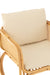 Armstoel+kussen Rotan/textiel naturel/wit-Fauteuils-J-Line