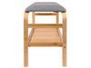 Bank Dure - Bamboe met Grijze stof - 70x30x45cm-Bankjes-Leitmotiv