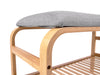 Bank Dure - Bamboe met Grijze stof - 70x30x45cm-Bankjes-Leitmotiv