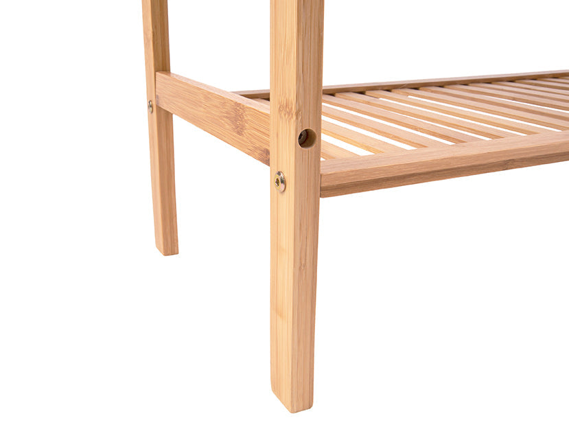 Bank Dure - Bamboe met Grijze stof - 70x30x45cm-Bankjes-Leitmotiv