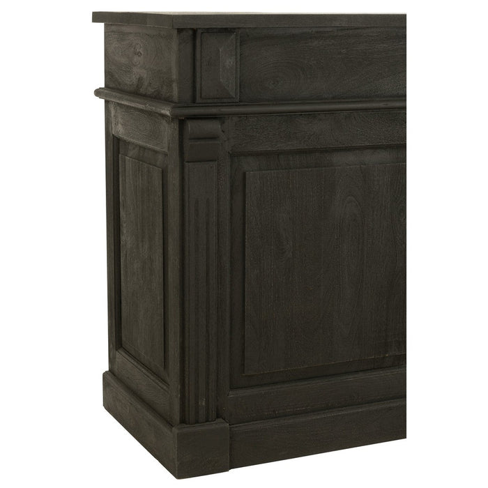 Bar 2 lades mango hout zwart-Wijnrekken-J-Line