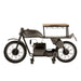 Bar Motorfiets 12glazen 6flessen metaal/mango hout donkergrijs/naturel-Wijnrekken-J-Line
