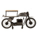 Bar Motorfiets 12glazen 6flessen metaal/mango hout donkergrijs/naturel-Wijnrekken-J-Line