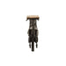 Bar Motorfiets 12glazen 6flessen metaal/mango hout donkergrijs/naturel-Wijnrekken-J-Line