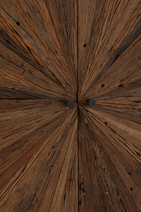 Bar Shanil gerecycleerd hout/mdf bruin/zwart-Wijnkasten-J-Line