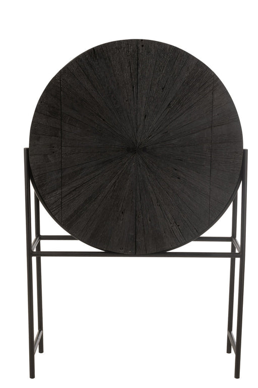 Bar Shanil gerecycleerd hout/mdf zwart-Wijnkasten-J-Line