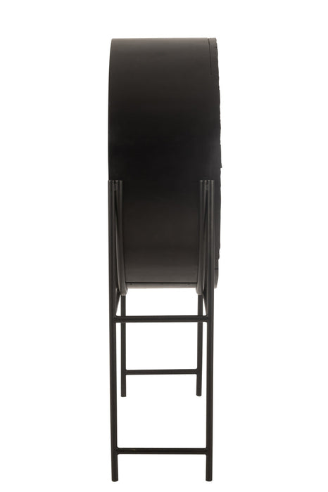 Bar Shanil gerecycleerd hout/mdf zwart-Wijnkasten-J-Line