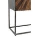 Barkast Shanil 2 deuren hout/ijzer naturel/grijs-Opbergkasten-J-Line