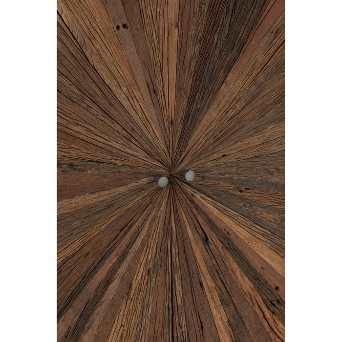 Barkast Shanil 2 deuren hout/ijzer naturel/grijs-Opbergkasten-J-Line