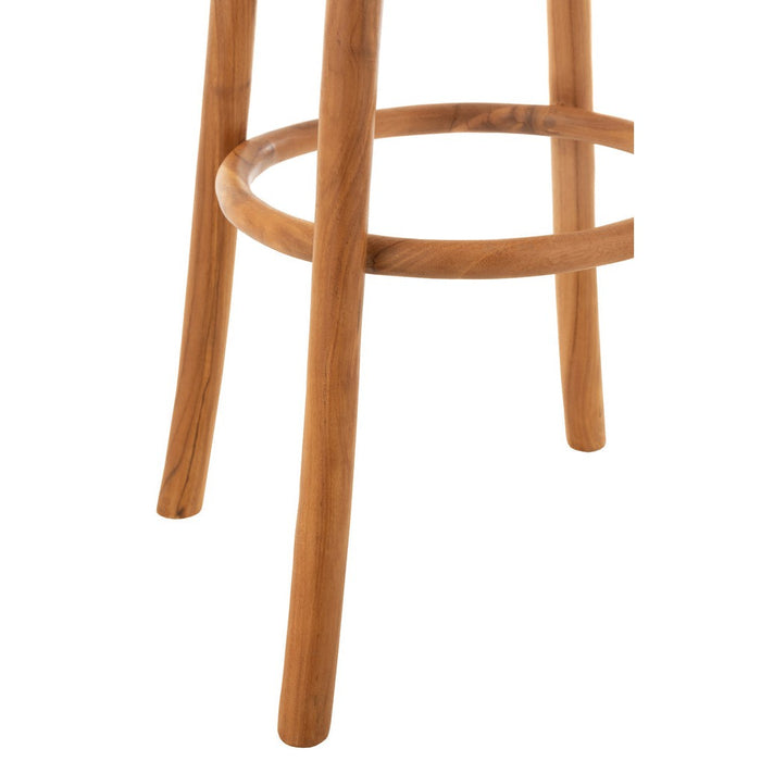 Barkruk Ali teak hout naturel-Barkrukken-J-Line