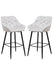 Barkruk Liverpool - Set van 2 - 56x61x107 - Velours/metaal - Beige-Barkrukken-HSM Collection