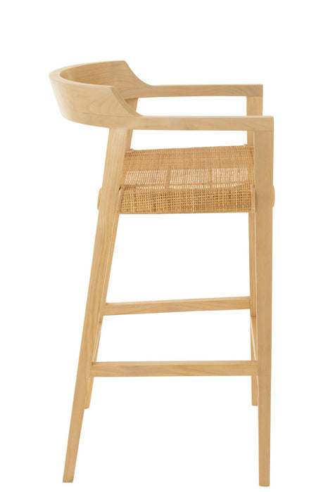 Barstoel Emma teakhout naturel-Barkrukken-J-Line