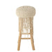 Barstoel Franjes hout/macrame wit-Krukken-J-Line