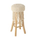Barstoel Franjes hout/macrame wit-Krukken-J-Line