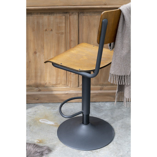 Barstoel Hout/metaal bruin-Barkrukken-J-Line