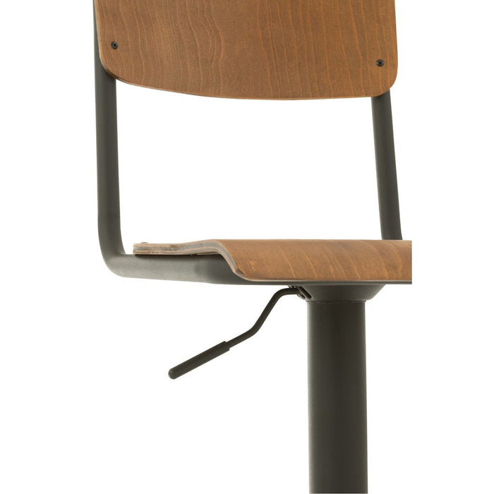 Barstoel Hout/metaal bruin-Barkrukken-J-Line