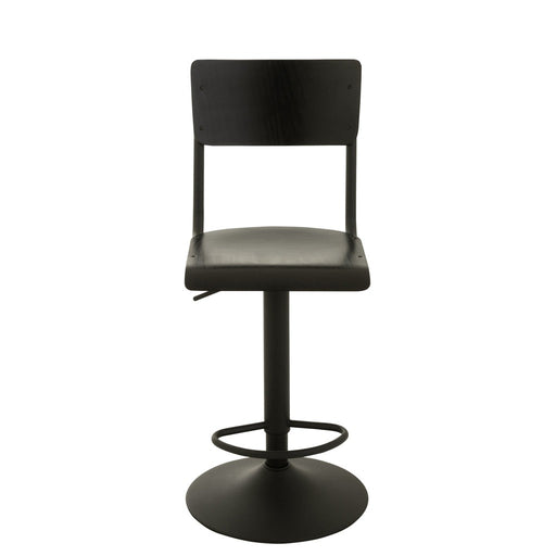 Barstoel Hout/metaal zwart-Barkrukken-J-Line