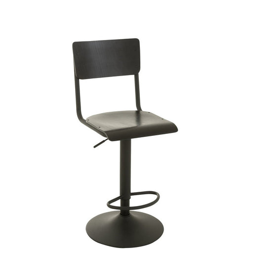 Barstoel Hout/metaal zwart-Barkrukken-J-Line