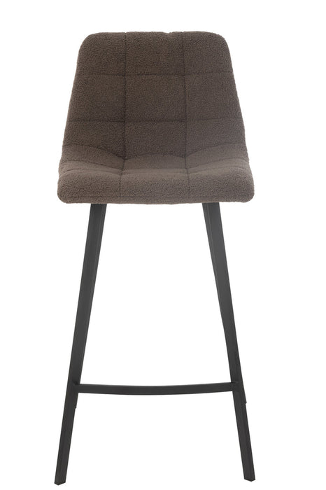 Barstoel Kent metaal/polyester bruin-Barkrukken-J-Line