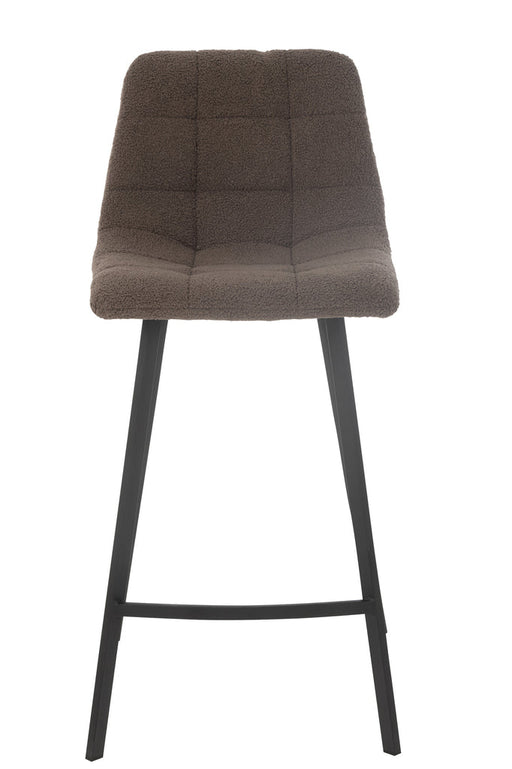 Barstoel Kent metaal/polyester bruin-Barkrukken-J-Line