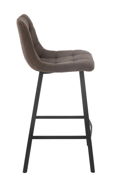 Barstoel Kent metaal/polyester bruin-Barkrukken-J-Line