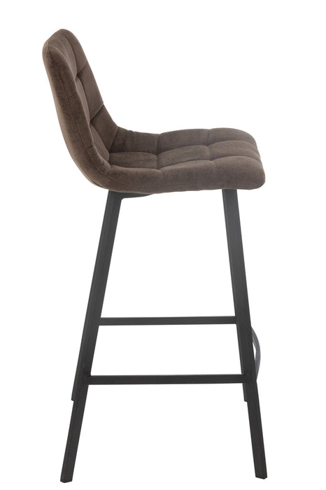 Barstoel Kent metaal/polyester bruin-Barkrukken-J-Line