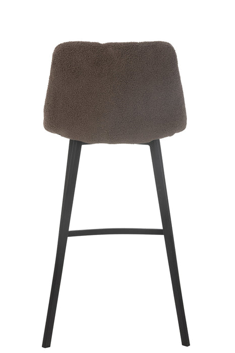 Barstoel Kent metaal/polyester bruin-Barkrukken-J-Line