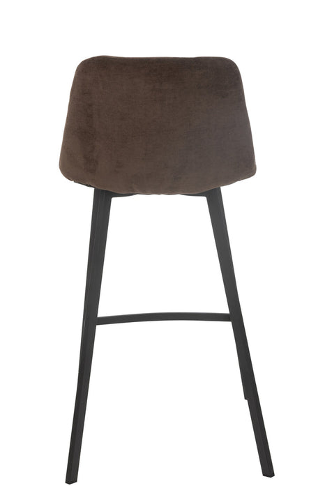 Barstoel Kent metaal/polyester bruin-Barkrukken-J-Line