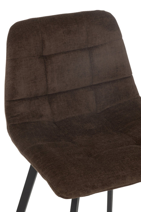 Barstoel Kent metaal/polyester bruin-Barkrukken-J-Line