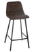 Barstoel Kent metaal/polyester bruin-Barkrukken-J-Line