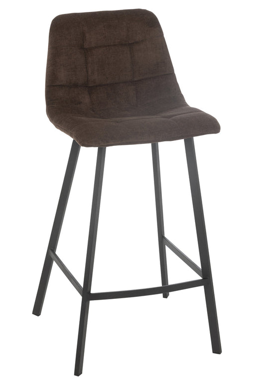 Barstoel Kent metaal/polyester bruin-Barkrukken-J-Line