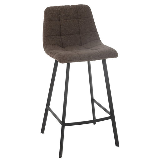 Barstoel Kent metaal/polyester bruin-Barkrukken-J-Line