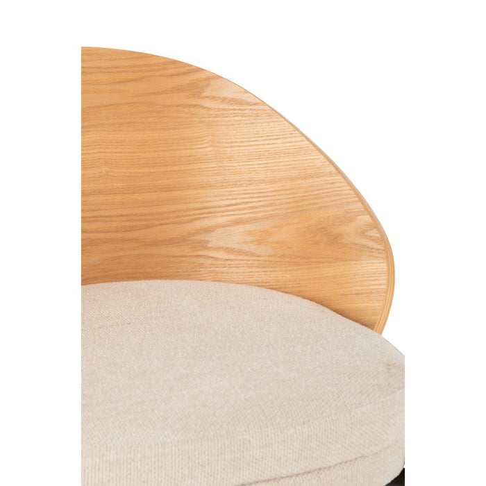Barstoel Lone multiplex/metaal naturel/beige-Barkrukken-J-Line